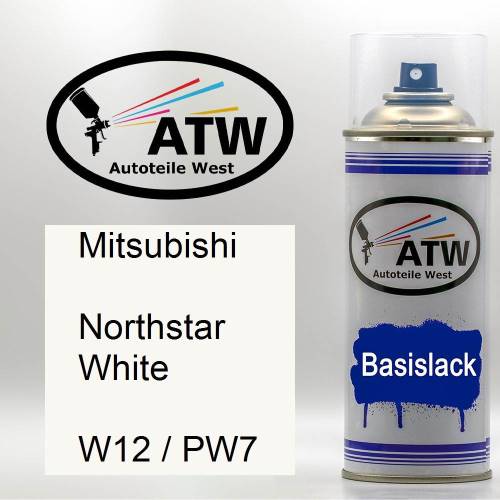Mitsubishi, Northstar White, W12 / PW7: 400ml Sprühdose, von ATW Autoteile West.